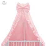 Baldachin cu fundă și volane, MimiNu, Colectia Royal, Powder Pink