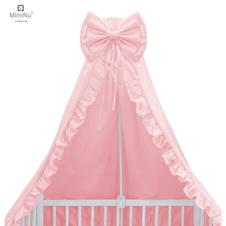 Baldachin cu fundă și volane, MimiNu, Colectia Royal, Powder Pink