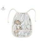 Bavetă impermeabilă cu 2 fețe, cu buzunar, MimiNu, Velvet Safari Natural