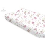 Cearceaf cu elastic, MimiNu, 160x80 cm, Ballerina Roz
