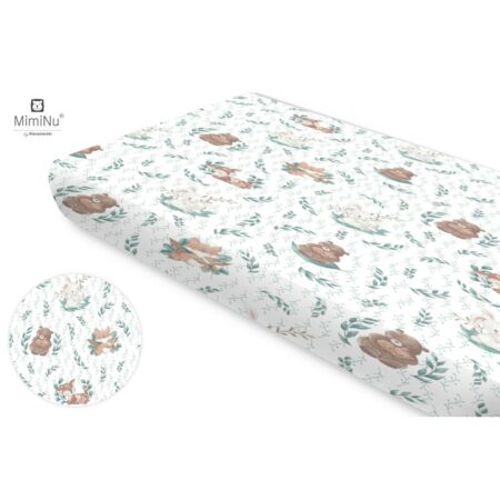 Cearceaf cu elastic, MimiNu, 160x80 cm, Lulu Natural