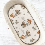 Cearceaf cu elastic, MimiNu, pentru landou, cărucior și coșulet, 80x35 cm, Time for fun