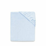 Cearceaf cu elastic, MimiNu, Terry, 160 x 80 cm, Albastru deschis