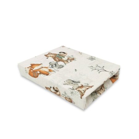 Cearceaf cu elastic, MimiNu, 120 X 60 cm, Time for fun