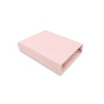 Cearceaf cu elastic pentru pătuț 120x60 cm, Bumbac, MimiNu, Colecția Royal, Powder Pink