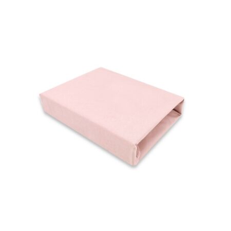 Cearceaf cu elastic pentru pătuț 120x60 cm, Bumbac, MimiNu, Colecția Royal, Powder Pink