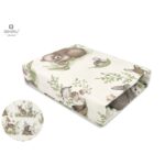 Cearceaf cu elastic, MimiNu, 120 X 60 cm, Calm Forest Natural