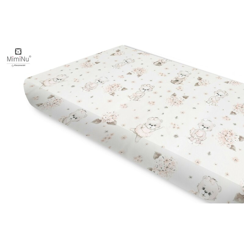Cearceaf cu elastic, MimiNu, 120 X 60 cm, Powdery Ballerina Roz - Image 3