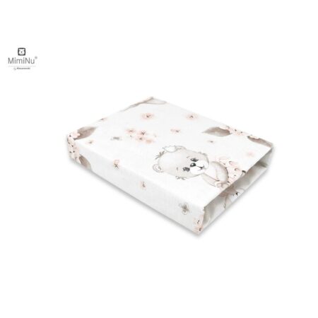 Cearceaf cu elastic, MimiNu, 120 X 60 cm, Powdery Ballerina Roz