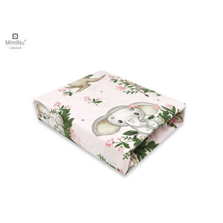 Cearceaf cu elastic, MimiNu, 140 X 70 cm, Baby Animals