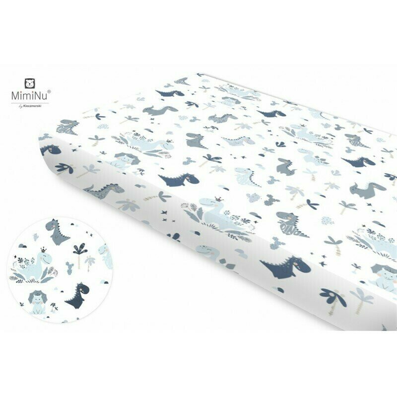 Cearceaf cu elastic, MimiNu, 140 X 70 cm, Dino Granat - Image 3