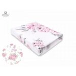 Cearceaf cu elastic, MimiNu, 140 X 70 cm, Peonie Roz