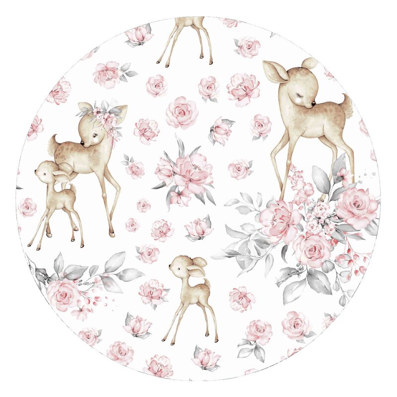 Cearceaf cu elastic, MimiNu, 85 x 46 cm, Sweet Deer Roz - Image 3