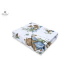 Cearceaf cu elastic, MimiNu, 90 x 40 cm, Let's Go Albastru