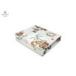 Cearceaf cu elastic, MimiNu, 90 x 40 cm, Pirates Natural