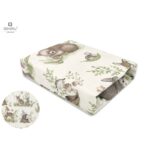 Cearceaf cu elastic, MimiNu, 90 x 40 cm, Calm Forest Natural