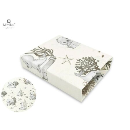 Cearceaf cu elastic, MimiNu, 90 x 40 cm, Seal Bej