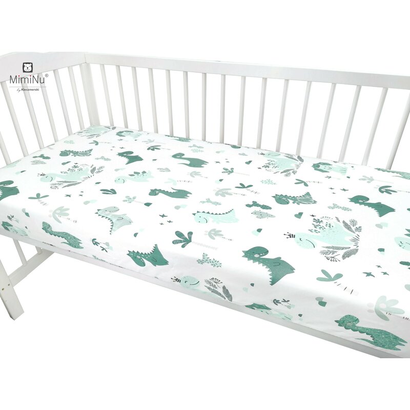 Cearceaf cu elastic, MimiNu, 90 x 40 cm, Dino Mentă - Image 2