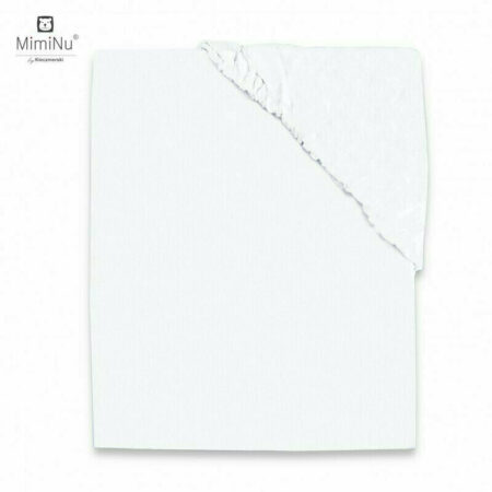 Cearceaf cu elastic, MimiNu, Jerse, 160 x 80 cm, Alb