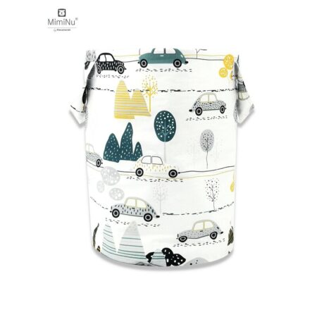 Cutie depozitare cu mânere pentru jucării, 50x35 cm, MimiNu, Childrens Journey Grey