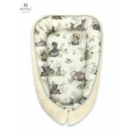 Babynest Coșuleț bebeluș 75x55 cm, MimiNu, Ecru Calm Forest Natural