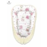 Babynest Coșuleț bebeluș 75x55 cm, MimiNu, Ecru Pink Ballerina