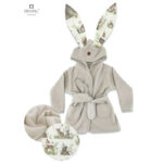 Halat de baie, 2 – 5 ani, Bumbac și thermo fleece, MimiNu, Calm Forest Natural