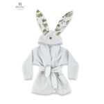 Halat de baie, 2 – 5 ani, Bumbac și thermo fleece, MimiNu, Detective Natural