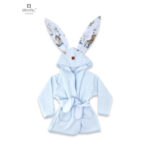 Halat de baie, 2 – 5 ani, Bumbac și thermo fleece, MimiNu, Let's Go Blue