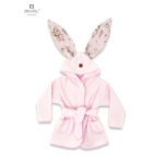 Halat de baie, 2 – 5 ani, Bumbac și thermo fleece, MimiNu, Little Ballerina Pink