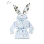 Halat de baie, 2 – 5 ani, Bumbac și thermo fleece, MimiNu, Pirates Blue