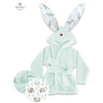 Halat de baie, 2 – 5 ani, Bumbac și thermo fleece, MimiNu, Lulu Natural