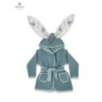 Halat de baie, 2 – 5 ani, Bumbac și thermo fleece, MimiNu, Parachutes Olive