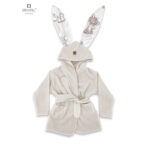 Halat de baie, 2 – 5 ani, Bumbac și thermo fleece, MimiNu, Safari Beige