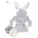 Halat de baie, 2 – 5 ani, Bumbac și thermo fleece, MimiNu, Safari Natural