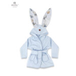 Halat de baie, 5 - 7 ani, Bumbac și thermo fleece, MimiNu, Parachutes Blue