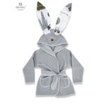 Halat de baie, 6 - 24 luni, Bumbac și thermo fleece, MimiNu, Grey/Childrens Journey grey