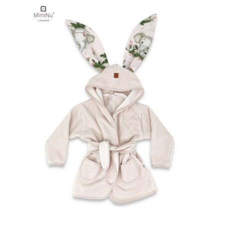 Halat de baie, 6 - 24 luni, Bumbac și thermo fleece, MimiNu, Baby Animals