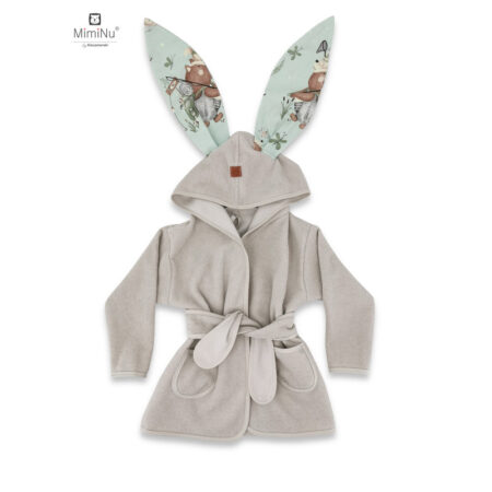 Halat de baie, 6 - 24 luni, Bumbac și thermo fleece, MimiNu, Let's Go Natural