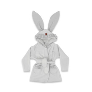 Halat de baie, 6 - 24 luni, Bumbac și thermo fleece, MimiNu, Colecția Royal, Grey