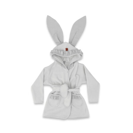 Halat de baie, 6 - 24 luni, Bumbac și thermo fleece, MimiNu, Colectia Royal, Grey