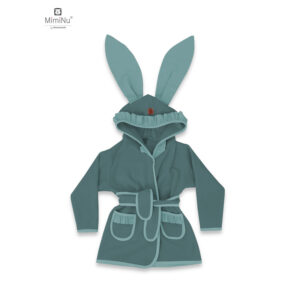 Halat de baie, 6 - 24 luni, Bumbac și thermo fleece, MimiNu, Colecția Royal, Nepal Green