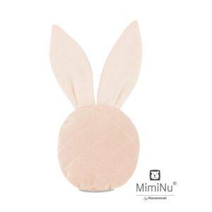 Jucărie zornăitoare, Din catifea matlasată, MimiNu, Mini Bunny, Magnolia