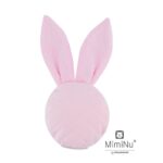 Jucărie zornăitoare, Din catifea matlasată, MimiNu, Mini Bunny, Roz