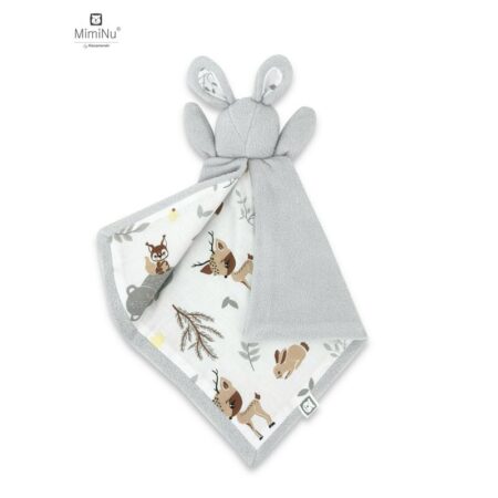 Jucărie textilă cu două fețe, Bumbac și fleece, 45 x 27 cm, Lanka, MimiNu, Forest Friends Beige