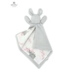 Jucărie textilă cu două fețe, Bumbac și fleece, 45 x 27 cm, Lanka, MimiNu, Lulu Rose