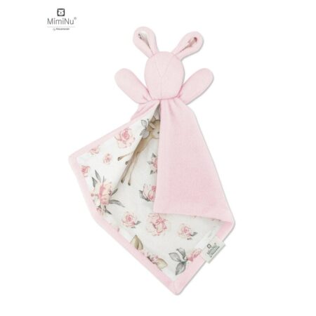 Jucărie textilă cu două fețe, Bumbac și fleece, 45 x 27 cm, Lanka, MimiNu, Sweet Deer Pink