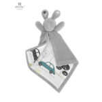 Jucărie textilă cu două fețe, Bumbac și fleece, 45 x 27 cm, Lanka, MimiNu, Childrens Journey Grey