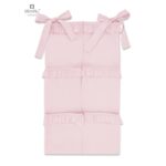 Organizator pentru pătuț cu volănașe și 6 compartimente, 70×40 cm, Bumbac, MimiNu, Colecția Royal, Powder Pink