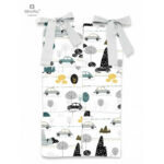 Organizator pentru pătuț cu 6 compartimente, 70x40 cm, MimiNu, Childrens Journey Grey